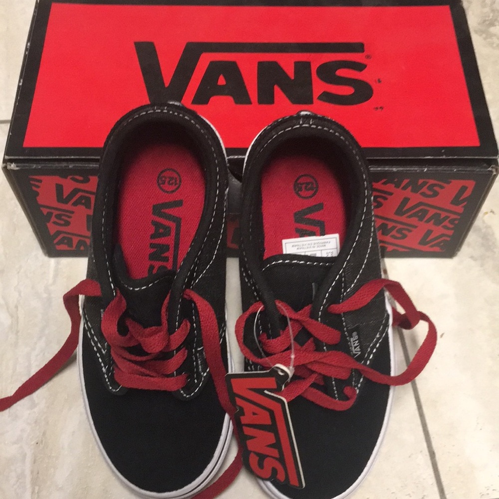 VANS kid shoe, size 12.5.  New with tags and box.
